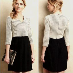 Ganni for Anthropologie Jaquard Jersey Cross Knit Dress
